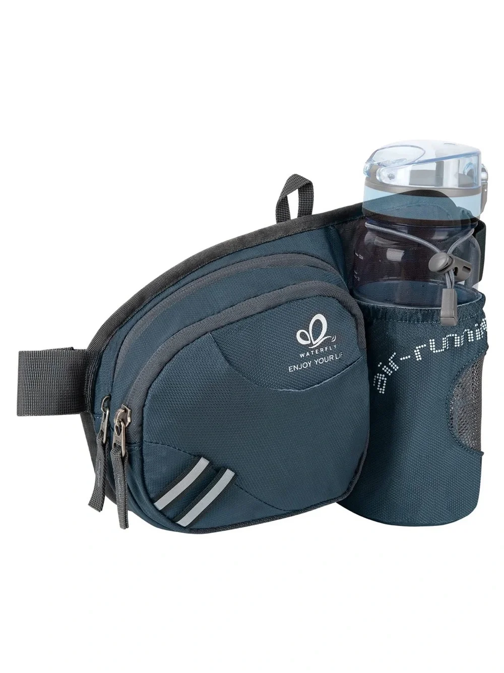 NWT Waterfly Waterbottle Holder Bag Fanny Pack Blue Grey